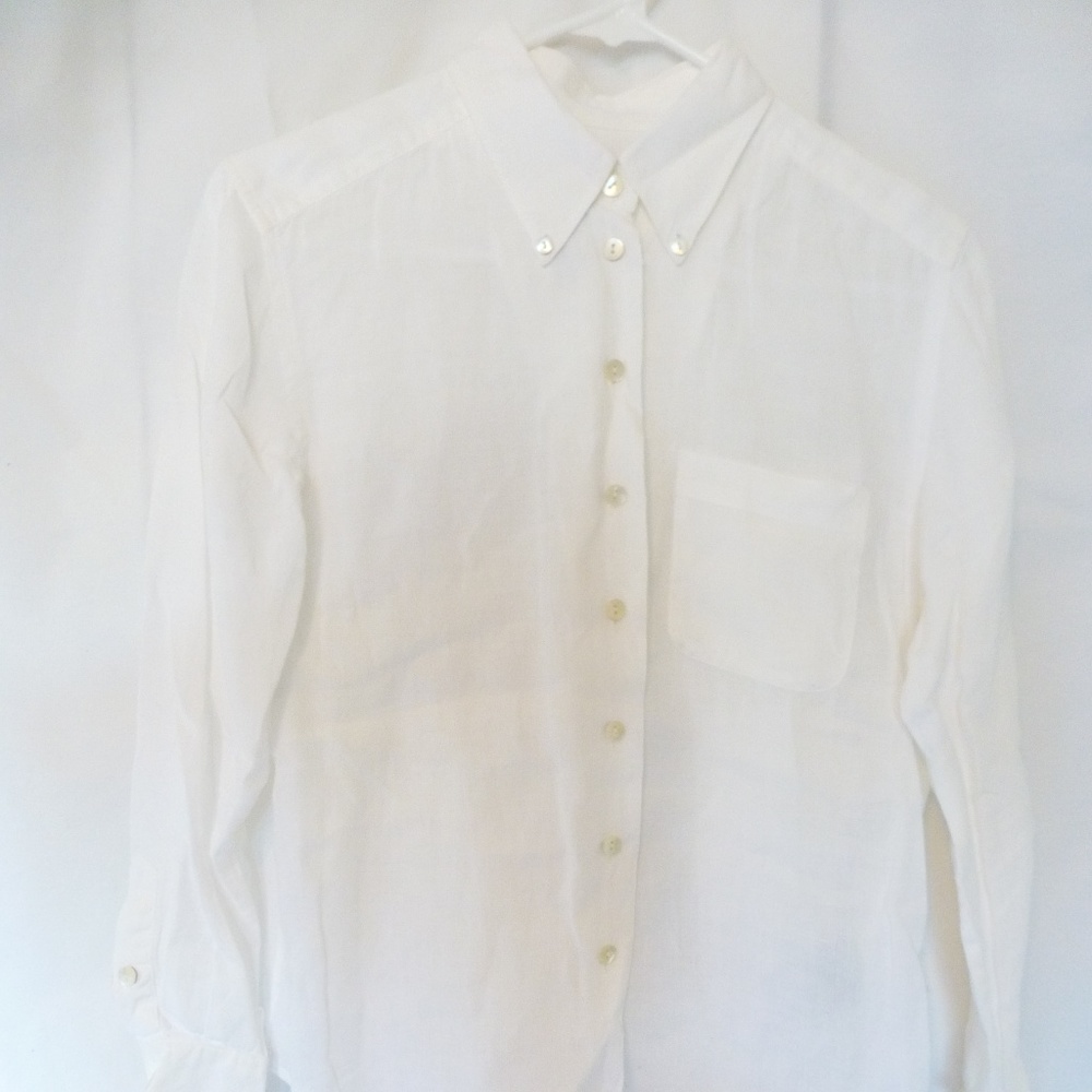 3/4 sleeve linen button down